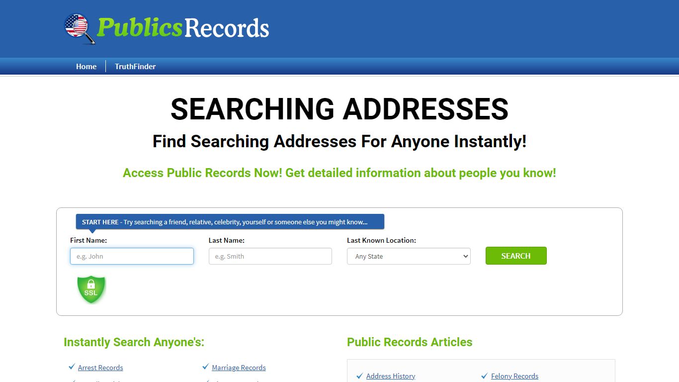 Find Searching Addresses For Anyone Instantly!